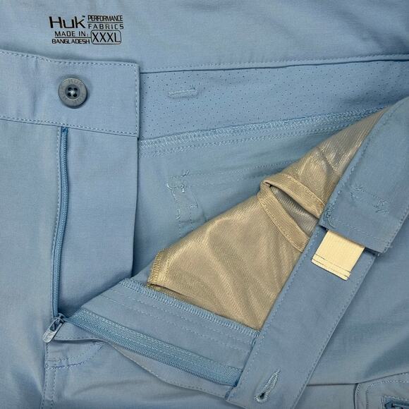 Huk Fishing Chino 6.5" Mens XXXL Blue Performance Shorts 44x6.5 Elastic Waist - Picture 5 of 16